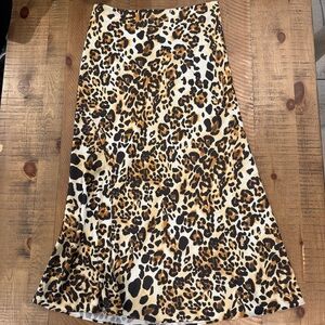 & Other Stories Leopard Print A-Line Skirt